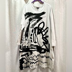 Moyuru Graffiti Pattern Dress